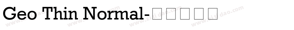 Geo Thin Normal字体转换